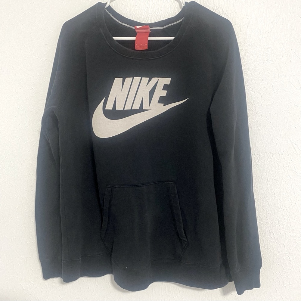 Nike Crewneck Sweater Red Tag Distressed Look with Pocket Size XL Unisex